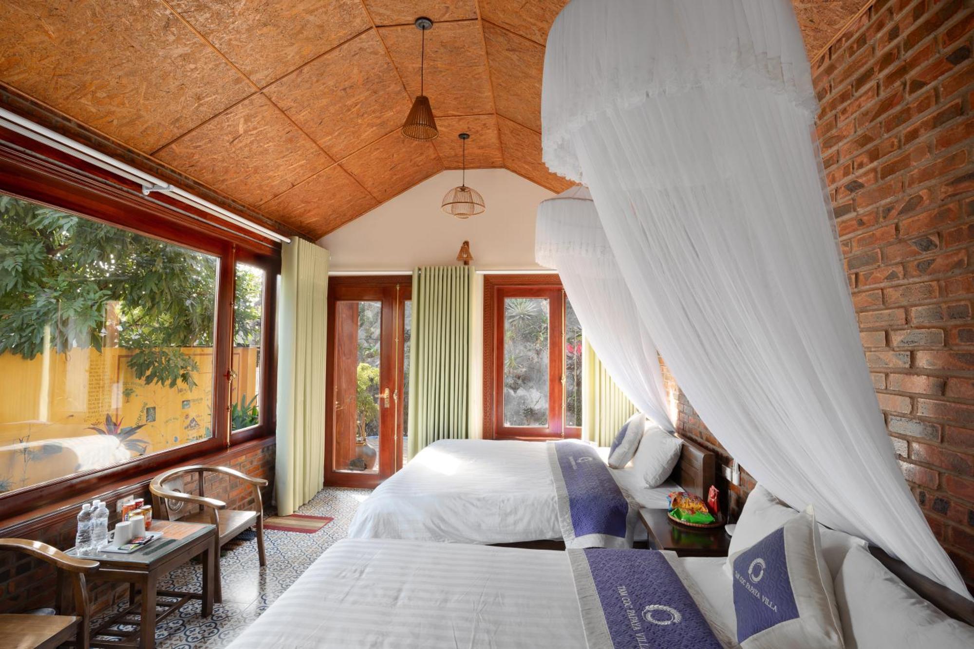 Papaya Bungalow & Rice Fields Apartment Нин Бин Екстериор снимка